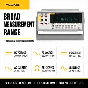 Fluke 8808A 5.5 Digit Precision Industrial Benchtop Digital Multimeter High Accuracy 1000V AC Powered Electrical Tester 220V - Product Image 3