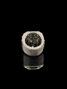 แหวนฮิปฮอปคุณภาพสูงสั่งทำพิเศษประดับเพชรโมอิสซาไนต์ เงินสเตอร์ลิง แหวนโมอิสซาไนต์สไตล์ฮิปฮอปสำหรับงานแต่งงาน 男女皆可佩戴 - Product Image 5