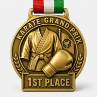 Médaille en métal vierge personnalisable avec logo, grand volume, pour récompenses sportives et académiques, style moderne/ancien