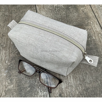 Sac d'emballage en lin à motif chat pour biscuits et sandwichs, trousse de toilette portable en jute avec fermeture éclair, vente en gros