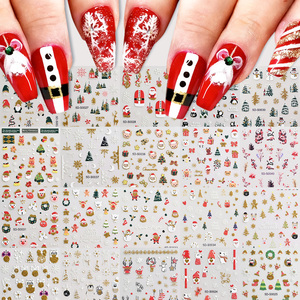 Décoration d'art d'ongles <span class=keywords><strong>de</strong></span> Noël 5D, autocollants pour ongles <span class=keywords><strong>de</strong></span> Noël, <span class=keywords><strong>sapin</strong></span> <span class=keywords><strong>de</strong></span> Noël, autocollants laser bronzés, flocons <span class=keywords><strong>de</strong></span> neige pour ongles - Product Image 2