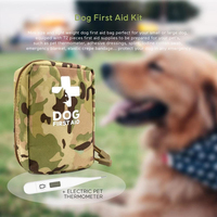 Sac de rangement pour trousse de premiers secours pour chien en extérieur, 72 pièces, mini-kit médical d'urgence, motif animalier tendance, en tissu Oxford, écologique