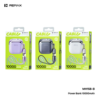 REMAX MH158-B 10000mAh Mini Power Bank 22W Charge Rapide Câble Intégré avec Lanière Vente en Gros Chargeur Portable Powerbank