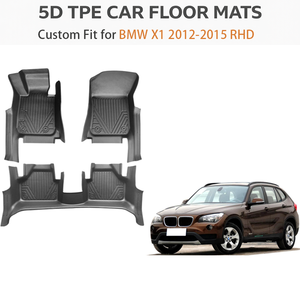 Tapis de sol de voiture 5D TPE sur mesure pour BMW X1 2012-2015 |   Tapis de sol imperméables toutes saisons, ensemble complet, 3,5 mm, prix usine OEM - Product Image 2