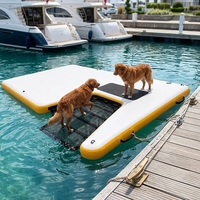 Rampe flottante gonflable pour chien, flotteur de piscine pour animaux de compagnie, plateforme d'accès antidérapante en PVC et mousse EVA pour bateau, quai, yacht, piscine