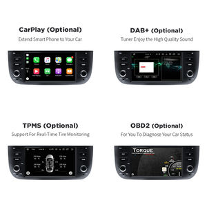 Lecteur DVD de voiture Android 12 DSP 4GB 64G Autoradio 1 Din stéréo pour <span class=keywords><strong>Fiat</strong></span>/Linea/<span class=keywords><strong>Punto</strong></span> <span class=keywords><strong>evo</strong></span> 2012-2015 Multimédia <span class=keywords><strong>GPS</strong></span> Navigation Audio - Product Image 3