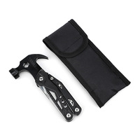 Marteau à griffes multifonctionnel 13-en-1, pliable et portable, outil multifonction pour l'extérieur, la voiture, la survie et les réparations d'urgence, avec pinces