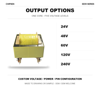 Transformateur Chipssen EE55 220V AC vers 24V 2000V 100A 500W personnalisé pour LED SPM, haute fréquence, bobine circulaire triphasée, fil de cuivre