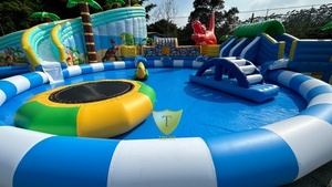Parque Acuático Inflable de Múltiples Niveles con Toboganes y Obstáculos, Diversión y Aventura para Todas las Edades - Product Image 6