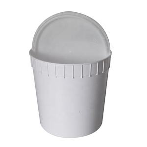 Poubelle à usage domestique 2 gallons 8 L en PP de couleur blanche avec couvercle - Product Image 3