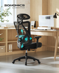 <span class=keywords><strong>Chaise</strong></span> de bureau ergonomique <span class=keywords><strong>SONGMICS</strong></span>, <span class=keywords><strong>chaise</strong></span> d'ordinateur en maille avec soutien lombaire réglable et appui-tête, <span class=keywords><strong>chaise</strong></span> de bureau - Product Image 1
