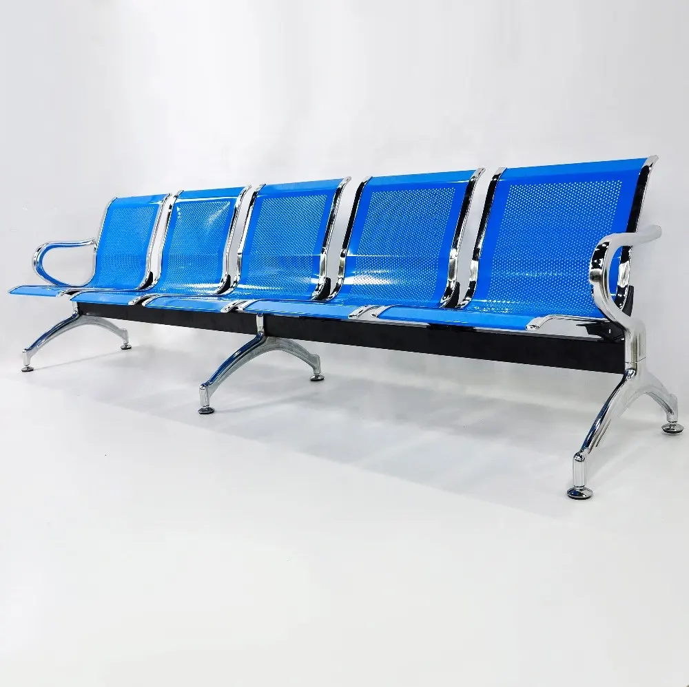 2022 sıcak satış sandalye eğlence 4 koltuk çelik otobüs istasyonu/havaalanı/hastane/banka Metal bekleme sandalyeleri resepsiyon alan