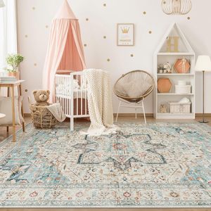 Alfombra Persa Antideslizante de Gran Tamaño para Sala de Estar, Dormitorio, Alfombra de Poliéster Lavable a Máquina - Product Image 2
