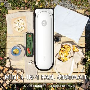 Ventilador Portátil Mini de Mano Youpin JISULIFE Life8 Plus, 4500mAh, 3 Velocidades, Linterna, Banco de Energía, Plegable, Sin Escobillas, para Hogar y Hotel - Product Image 2