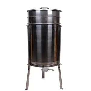 蜜蜂存储30L/50L/70L/80L容量304食品级不锈钢蜂蜜桶/罐/桶，带双层过滤器和腿