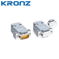 Kit de Conectores KRONZ DB9 D-Sub con Terminales de Soldadura, 8 Pines Macho/Hembra, RS232 RS485, Puerto Serie, PLC, Automatización Industrial