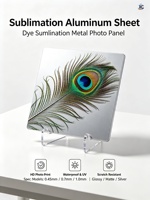 Plaque commémorative personnalisée pour animaux de compagnie en aluminium par sublimation photo 1050 1100, plaque imprimée par transfert thermique pour chien, chat, souvenir, marqueur de sépulture