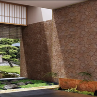 Panneau mural en pierre moderne en PU léger pour l'extérieur des villas résidentielles, imperméable, ignifuge, décoration murale d'hôtel, 3 ans