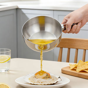 <span class=keywords><strong>Mini</strong></span>-cocotte moderne <span class=keywords><strong>en</strong></span> acier inoxydable 304 avec poignée <span class=keywords><strong>en</strong></span> noyer, <span class=keywords><strong>pot</strong></span> à lait japonais, capacité 600 ml, couvercle <span class=keywords><strong>en</strong></span> verre trempé, compatible lave-vaisselle - Product Image 5