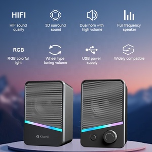 New Arrival Portable RGB Light Audio Home Subwoofer 3W*2 USB DC5V <strong>Wired</strong> Plastic Cabinet <strong>PC</strong> Mobile Phone <strong>Speaker</strong> for Computer - Product Image 4