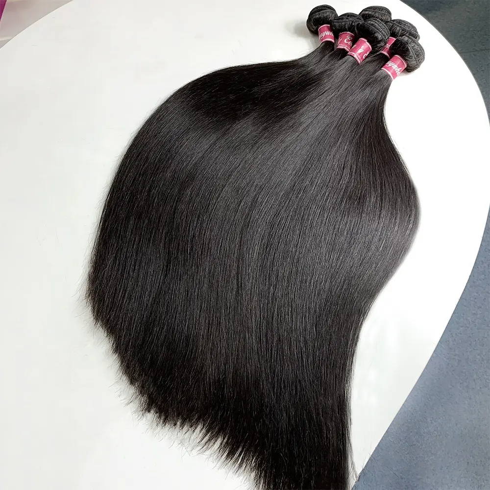 XBL noi magazzino di spedizione di capelli crudi vietnamiti non trasformati in cuticola di capelli grezzi di grado C allineati in 100% vergini fasci di capelli umani
