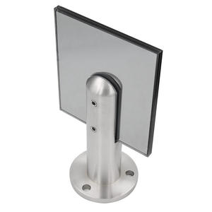 Supports de fixation au sol pour verre, en acier inoxydable, carrés, modernes, pour escaliers, balcons et clôtures HL - Product Image 4