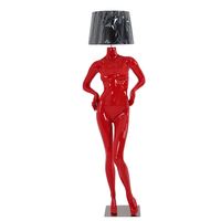 Magasin de vêtements mode fibre de verre femme corps Mannequin torse lampe tête fenêtre affichage vêtements Style