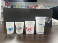 Vente directe d'usine, gobelets de stade réutilisables en plastique bleu et blanc de 12 oz, impression personnalisée écologique, pour fête, art moderne, unique