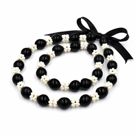 Collier Hawaïen en Noyaux de Kukui Naturels de Haute Qualité, Design Unique, Accessoire Perlé pour Filles et Femmes, Idéal pour les Vacances d'Été à la Plage