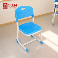 Chaise de bibliothèque MINYI RIDGE en acier et plastique écologique pour les salles de classe des collèges et universités