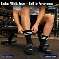 Chaussettes de sport OEM ODM, logo personnalisé, marque privée, fabricant de chaussettes athlétiques, MOQ 100 paires