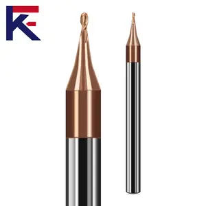 KF Carbide 60 HRC Minor Diameter Milling Cutter With Coating Round Nose/Flat End Mill