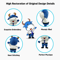 Peluche certifiée CPC, peluche vache, mascotte animale en peluche, conception personnalisée OEM