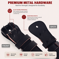 Ceinture de musculation 3 en 1 de qualité supérieure en cuir, ceinture de soutien dorsal pour la musculation, boucle à double ardillon pour l'entraînement de force, les squats, les soulevés de terre, la remise en forme