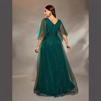 Robe de soirée en mousseline de soie verte Robe de soirée longue au sol Robe de grande taille pour les fêtes d'été