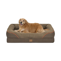 Lit orthopédique XL en velours à mémoire de forme pour chiens et chats, avec soutien rebondissant, imperméable et lavable, pour grands chiens seniors, soulagement des articulations, vente en gros
