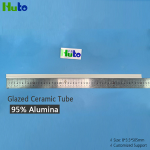 โรงงานฮูโตผลิตหลอดเซรามิกอะลูมินาเคลือบ 95% ทนความร้อนสูง ขนาด 8*3.5*505 มม. - Product Image 4