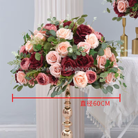 Moderne Realistische Handgefertigte Seiden-Kunstblumen Tischläufer 200x50cm für Hochzeit, Schulanfang, Weihnachten, Chinesisches Neujahr