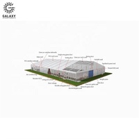 Galaxy 10X20M Tente-Pour-Agriculture-Entrepôt-Stockage 50x80 Tente de stockage 5X5 Tente de toit à cadre métallique Entrepôt