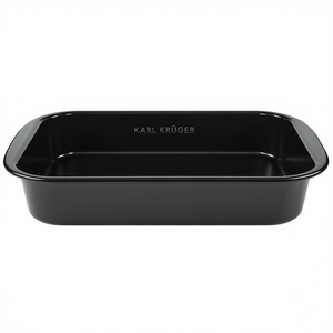 KARL KRGER <b>Square</b> Roasting Pan 40x27.5x7.5cm Enamelled Black - Product Image 2