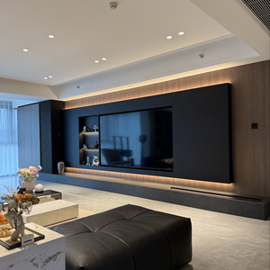 Salón Minimalista Moderno: Mueble para <span class=keywords><strong>TV</strong></span> de Pared Completa con Almacenamiento Ecológico de Gran Capacidad. - Product Image 1