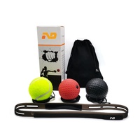 Ballon de boxe réflexe en mousse PU avec bandeau en silicone, corde élastique réglable, équipement d'entraînement doux et personnalisable pour débutants