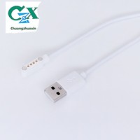 Cable de Carga Magnético de 4 Pines con Contacto de Cobre y Adsorción Mejorada, Material de Nailon, para Relojes Inteligentes con LED Personalizados, para PCB/FPC