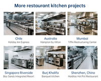 Équipement de cuisine commercial LUBO LANSHI en acier inoxydable, cuisson gaz/électrique, pour restaurant, traiteur, buffet, présentoir, hôtel haut de gamme