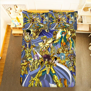Parure de lit Saint Seiya Or Anime, Housse de couette quatre pièces, Saga des Douze Constellations, Saga Pluton, Thème Mythique - Product Image 3