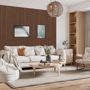 Paneles Acústicos de Madera Natural Ahumada Oscura para Interiores, Absorbentes de Sonido, 2400*600mm, Akupanels con Ventaja Acústica - Product Image 5