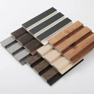 alternative wood charcoal louvers panel solid wood boards wall panel