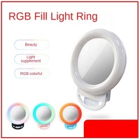 Yipin OEM ODM produk penjualan terbaik 2023 cincin Led RGB klip lampu isi untuk ponsel fotografi saku Selfie cahaya pengisi langsung