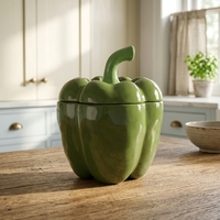 Bestcera Custom Creatieve Groenten Vormige Opslagcontainer Grote Pot Keuken Decoratieve Keramische Opslag Pot