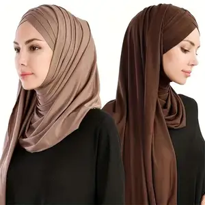 Wholesale Direct Sales Classic Style Ladies Muslim Cotton Hair Turbans Hijab Muslim Scarf Women Hijab